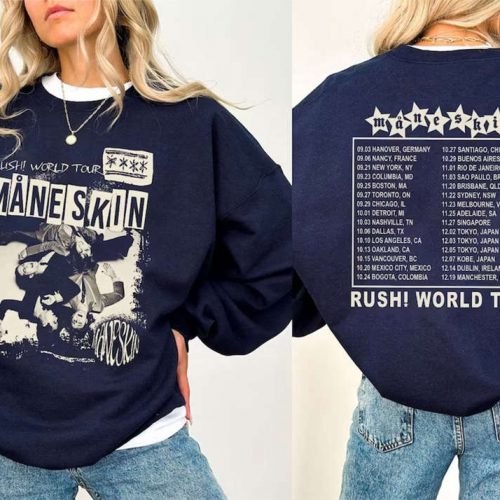 Vintage Retro Maneskin Rush World Tour 2023 Shirt: Exclusive Music Tour Merch