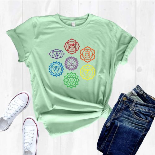 Discover Harmony: Seven Chakras Shirt for Meditation Yoga Class & Spiritual Journey