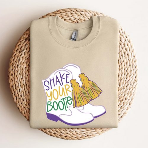 Mardi Gras Booties Shirt: Shake Your Bootie with this Cute Retro Tshirt!