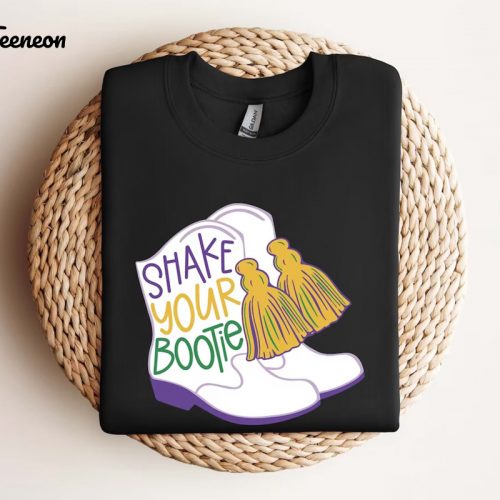 Mardi Gras Booties Shirt: Shake Your Bootie with this Cute Retro Tshirt!