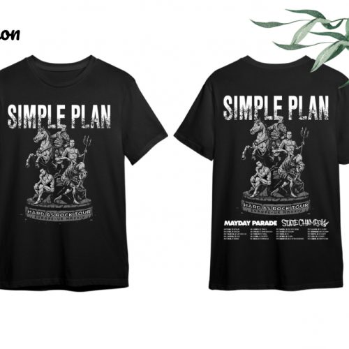 Simple Plan 2024 UK Tour Shirt: Official Fan Merchandise for Concerts and Punk Rock Band Fans