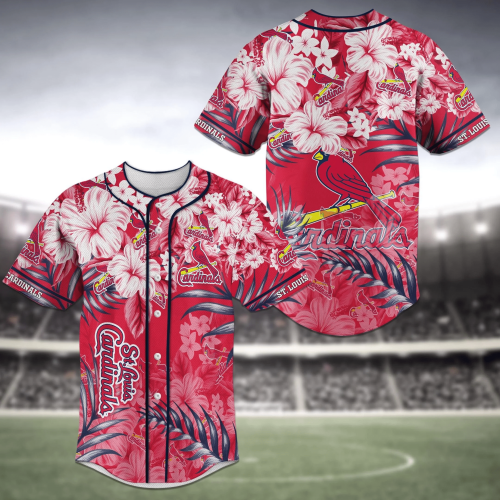 St. Louis Cardinals MLB Baseball Jersey Shirt Flower