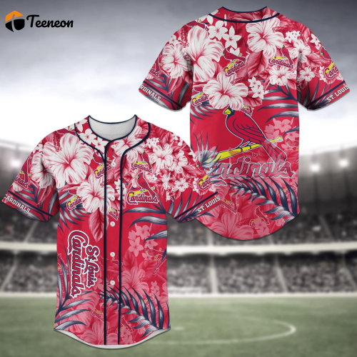 St. Louis Cardinals MLB Baseball Jersey Shirt Flower