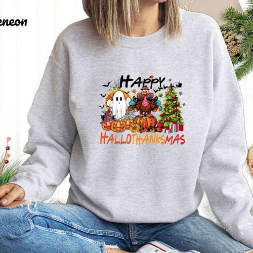 Cozy up with Thanksgiving Sweatshirt: Ghost Face Fall & Thankful Vibes Shirt – Perfect Thanksgiving Gift! Stay Grateful with Hallothanksmas Shirt