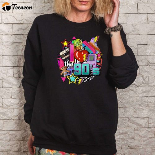 90 s Sweatshirt: Retro Vibes Vintage T-Shirt for Best 90 s Style Vacation & Party Unique Graphic Shirt for Birthday Gift