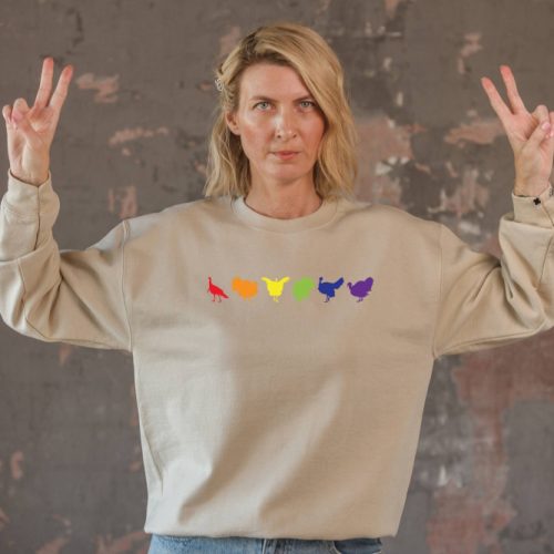 Turkey Sweatshirt: Express Your Pride with Rainbow Colors! Funny Gobble Shirt Thanksgiving T-shirt & Fall Sweaters for Thankful Vibes