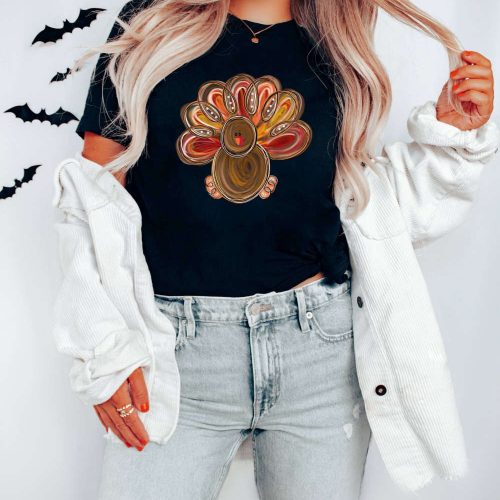 Turkey T-Shirt: Celebrate Thanksgiving with Gobble Shirt Thankful Vibes & Family Dinner – Perfect Fall Shirt & Thanksgiving Gifts for Turkey Day (149 characters)