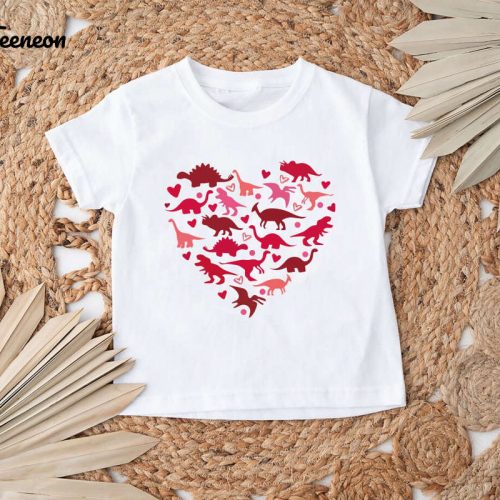 Valentine s Day Dinosaur Shirt: Dino Love for Dinosaur Lovers – T-Rex & Heart Designs