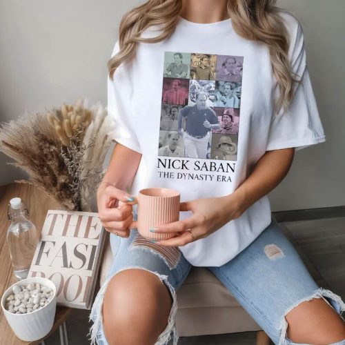 Vintage Nick Saban Dynasty Eras Tour Shirt – Alabama Football Fan Gift – Iconic Roll Tide T-Shirt – 90s Nick Saban Football Memorabilia