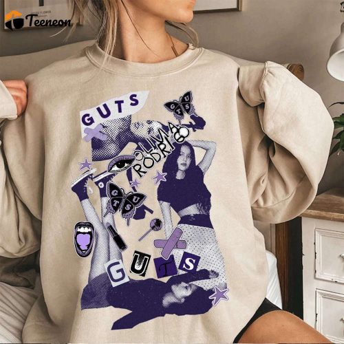 Vintage Oli-via Rodrigo Guts Album Sweatshirt Sour Tour T-Shirt Vampire New Single Tee – Music Concert Merch & Fan Gift