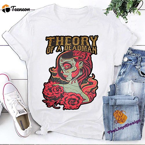 Vintage Red Rose T-Shirt: Theory Of A Deadman Retro & Unisex Shirt for Dazzling Women