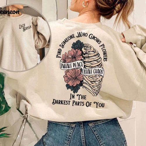 Za ch Bry an Sweatshirt American Heartbreak Tour 2024 Find Someone Who Grows Flowers