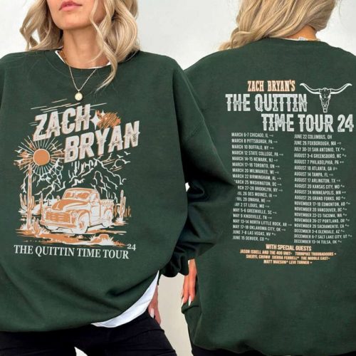 Zach Bryan Quittin Time Tour 2024 Sweatshirt: Shop Now!