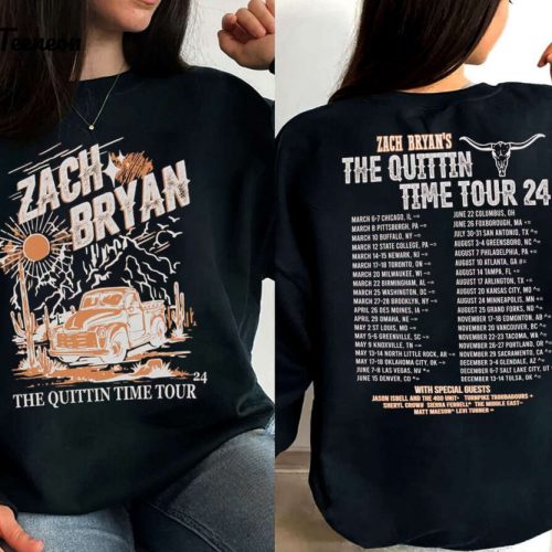 Zach Bryan Quittin Time Tour 2024 Sweatshirt: Shop Now!