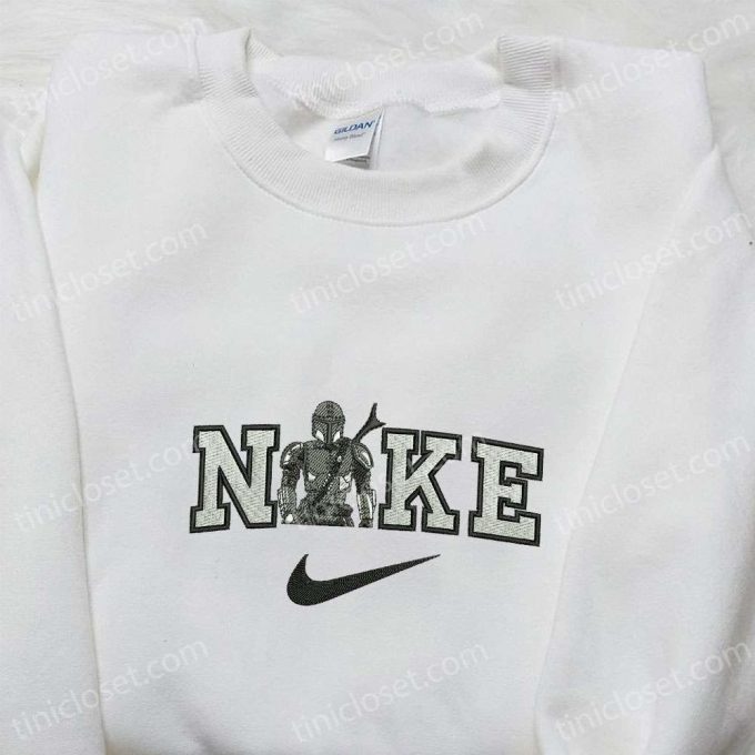 Boba Fett Star Wars X Nike Embroidered Sweatshirt: B Gift For Men Women Nike Inspired Hoodie For Unique Birthday Gifts