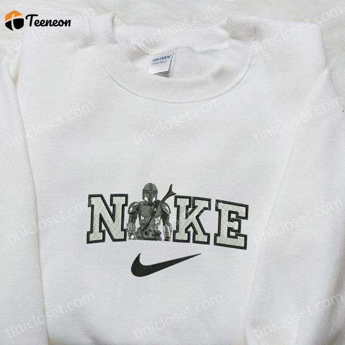 Boba Fett Star Wars X Nike Embroidered Sweatshirt: B Gift For Men Women Nike Inspired Hoodie For Unique Birthday Gifts