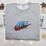 Custom Nike Shirt: Nike Inspired Embroidered Sweatshirt – B Gift for Men Women Family Gifts