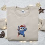 Michael Myers Stitch Embroidered Sweatshirt & Lilo And Stitch Disney Hoodie – B Gift for Men Women Gift Ideas