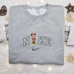 Nike x Minnie Mouse Embroidered Hoodie Disney Characters Sweatshirt Nike Inspired T-shirt