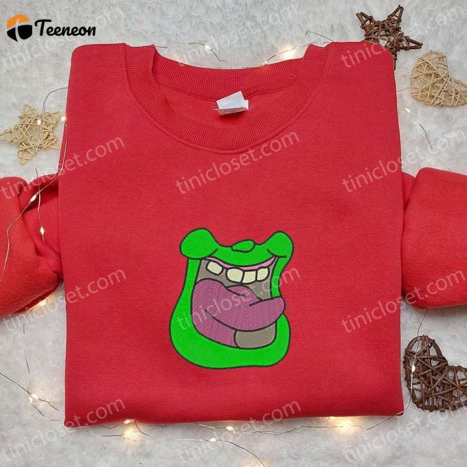 Ghostbusters Slimer Mouth Embroidered T-Shirt &Amp;Amp; Hoodie: B Gift For Men Women Family Gift Ideas