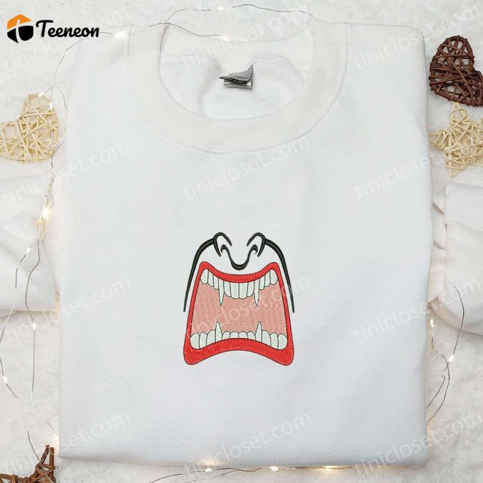 Smile Vampire Mouth Embroidered Hoodie &Amp;Amp; Custom Shirt: B Gift For Men Women Family Gift Ideas