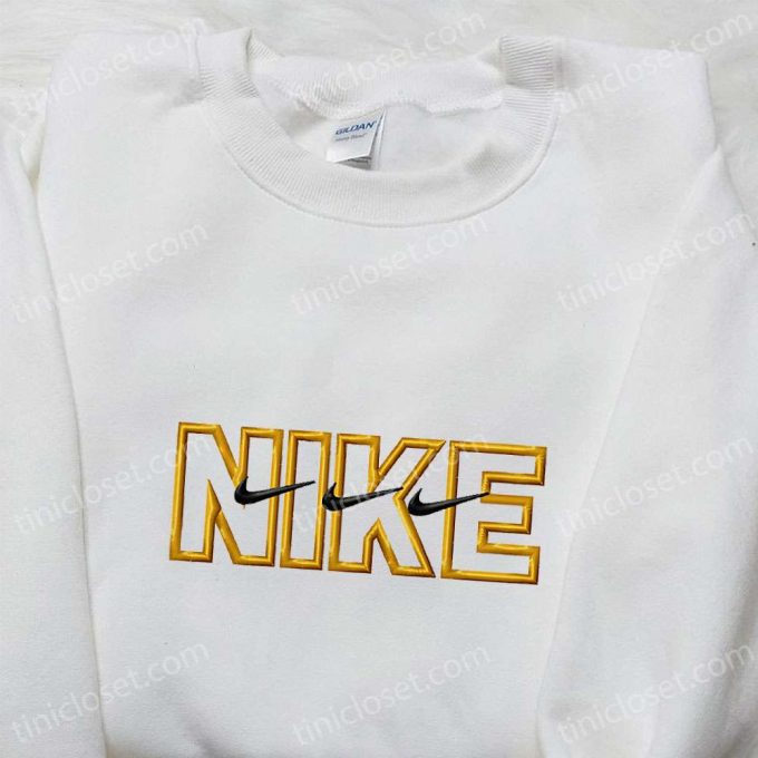 Vintage Retro Nike Swoosh Embroidered Shirt – Nike Inspired B Gift For Men Women Gift For Family