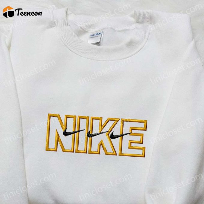 Vintage Retro Nike Swoosh Embroidered Shirt – Nike Inspired B Gift For Men Women Gift For Family